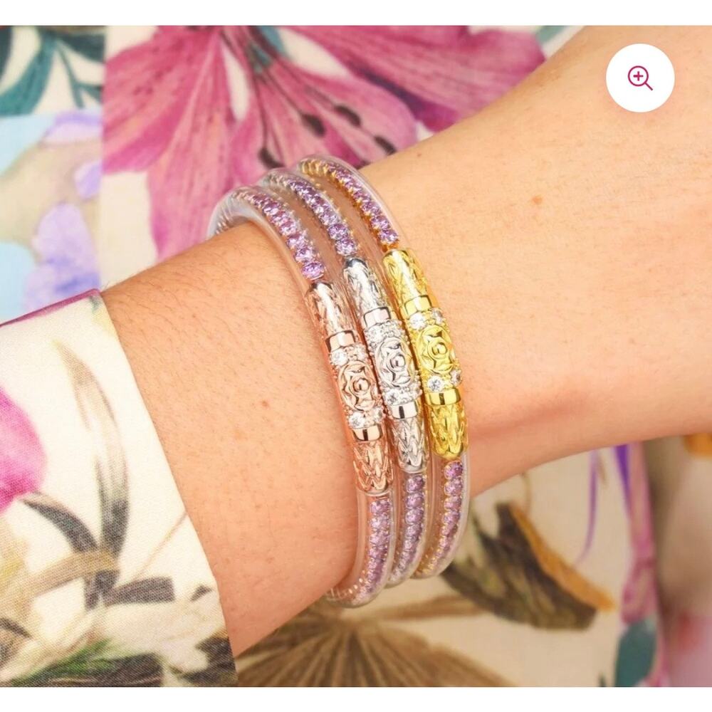 BuDhaGirl Lila Three Queens All Weather Bangles Set of 3 Large NWT